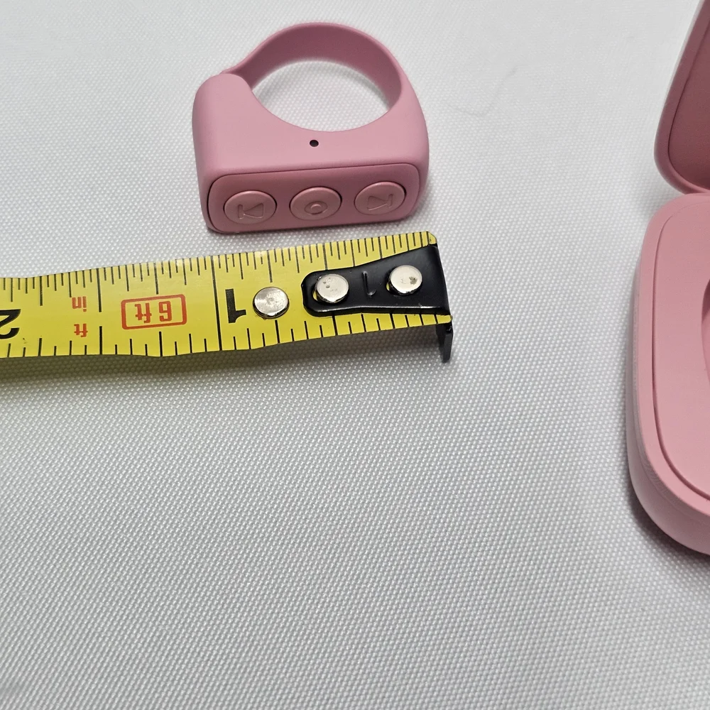 Pink Wireless Scrolling Ring with Charging Case
